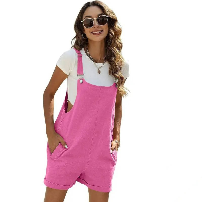 Summer Overall Romper - Pink