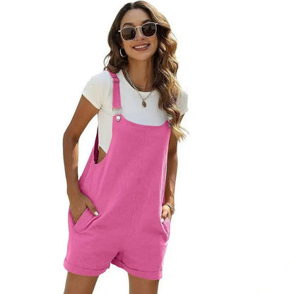 Summer Overall Romper - Pink