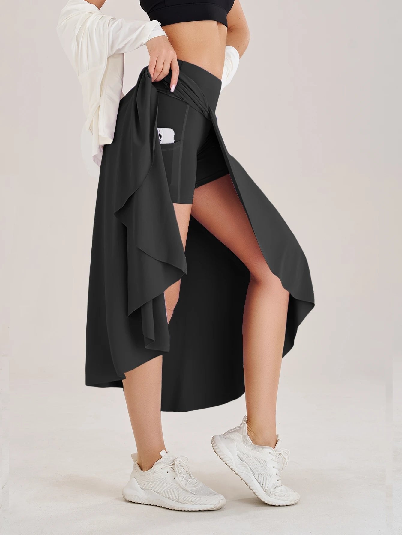 Women's High-Waisted Skort - Black