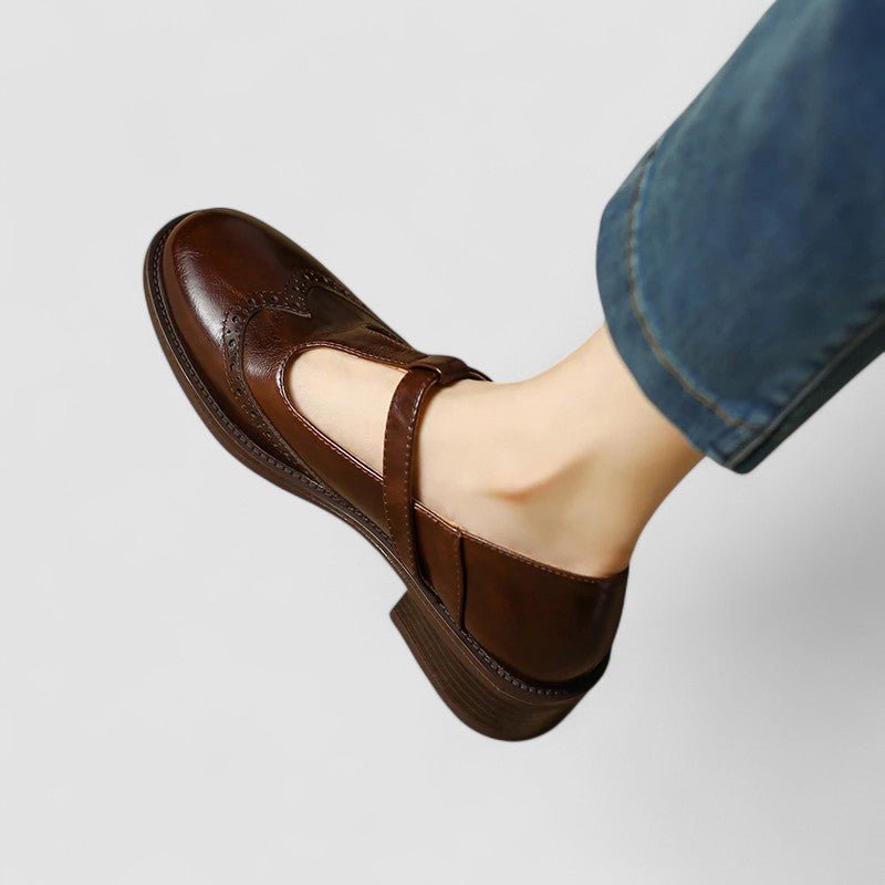 Women's Leather Mary Jane Brogues