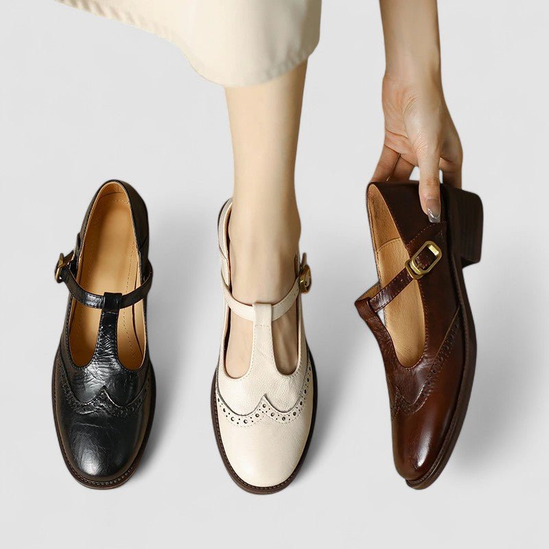 Women's Leather Mary Jane Brogues