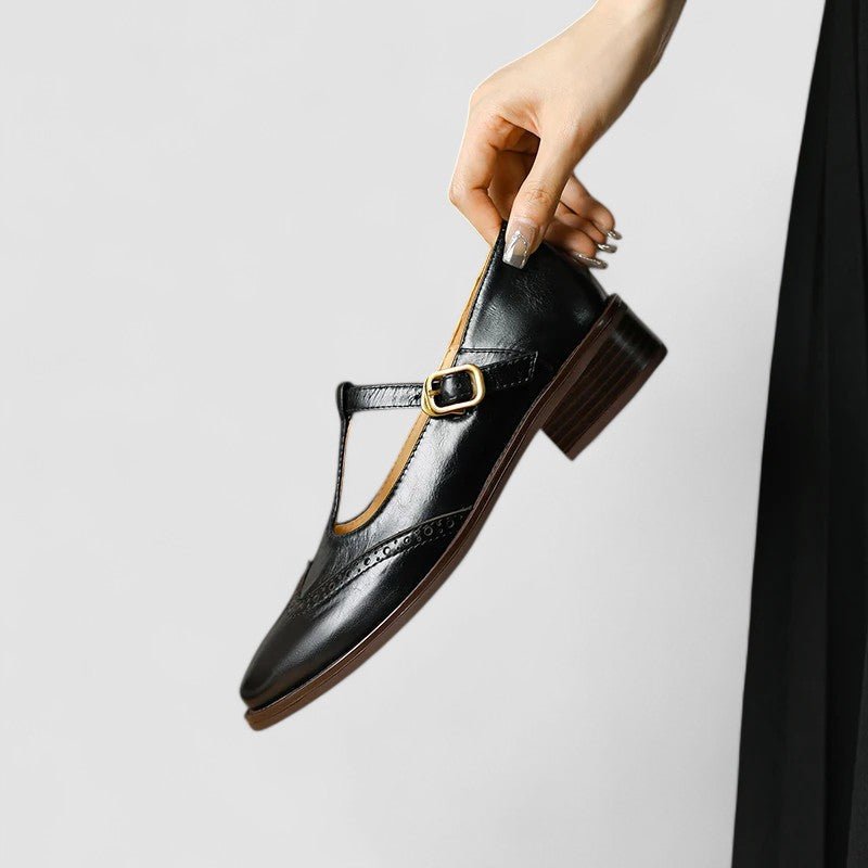 Women's Leather Mary Jane Brogues