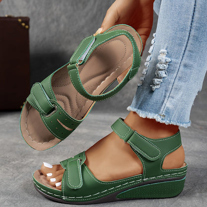 Orthopedic Wedge Sandals - Green