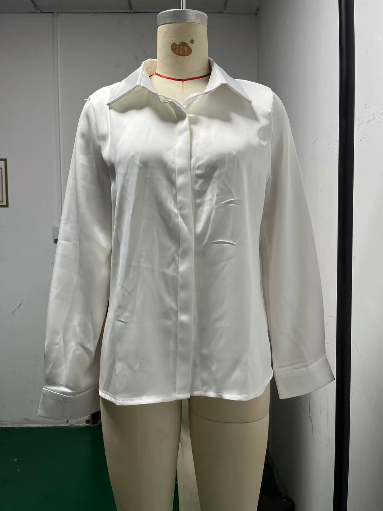 Women's Slim Satin Blouse