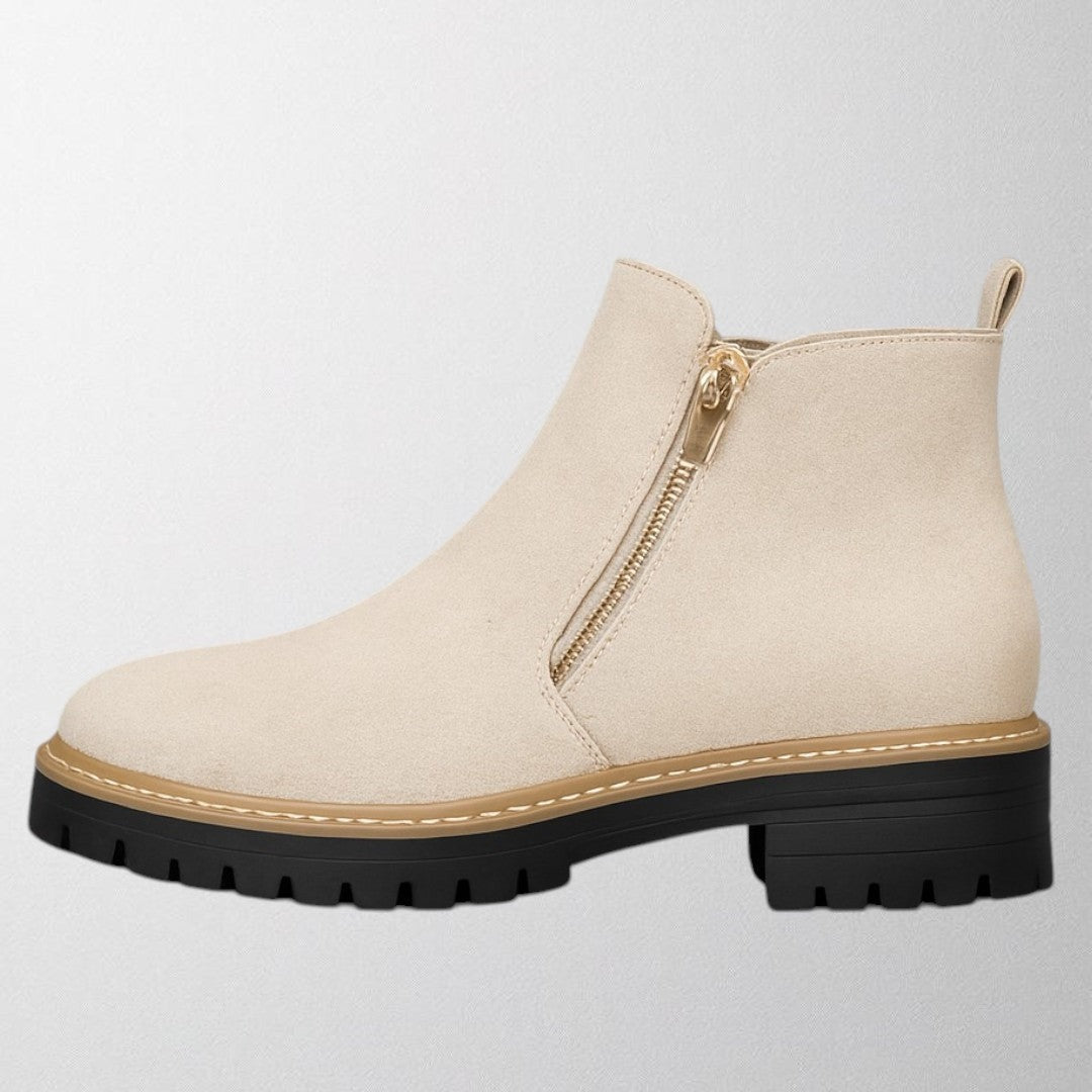 Platform Ankle Boots - Ivory