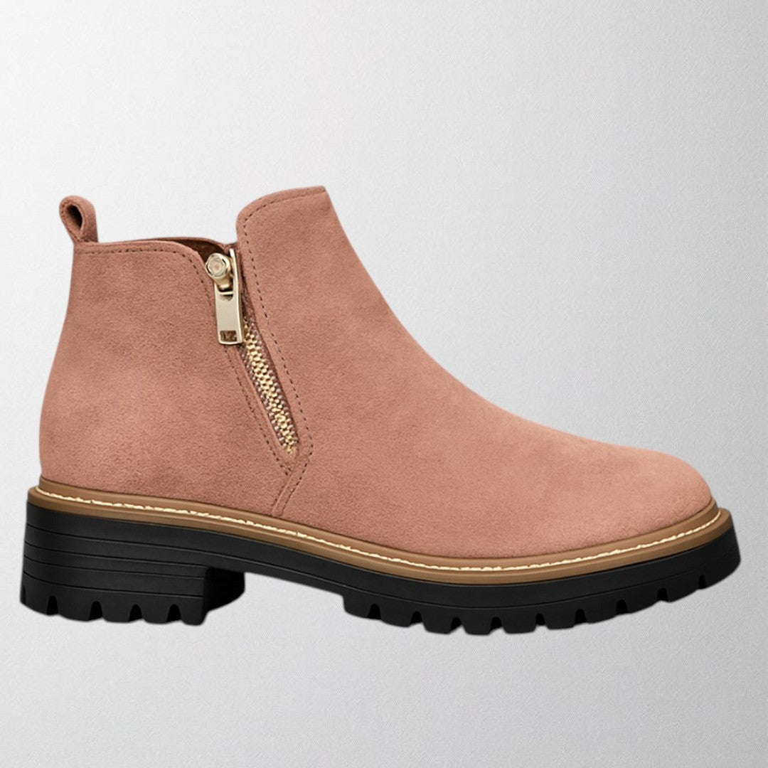 Platform Ankle Boots - Pink