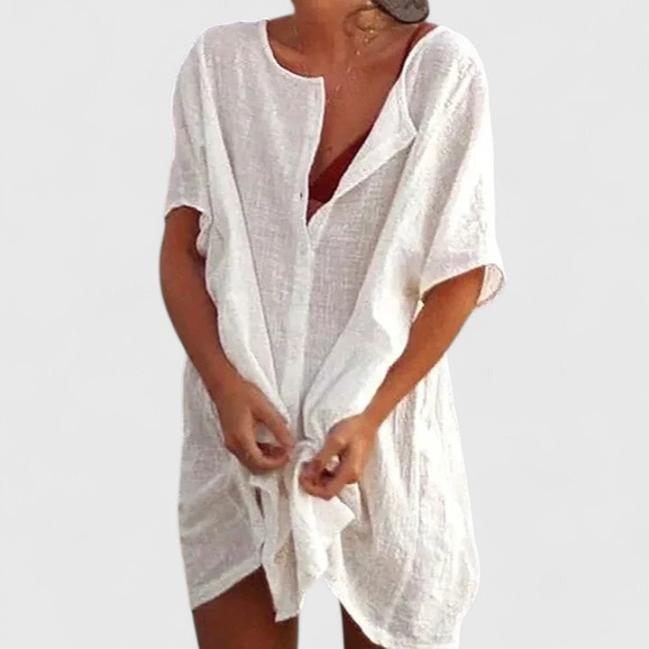 Beach Cover Up Dress - White