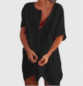 Beach Cover Up Dress - Black