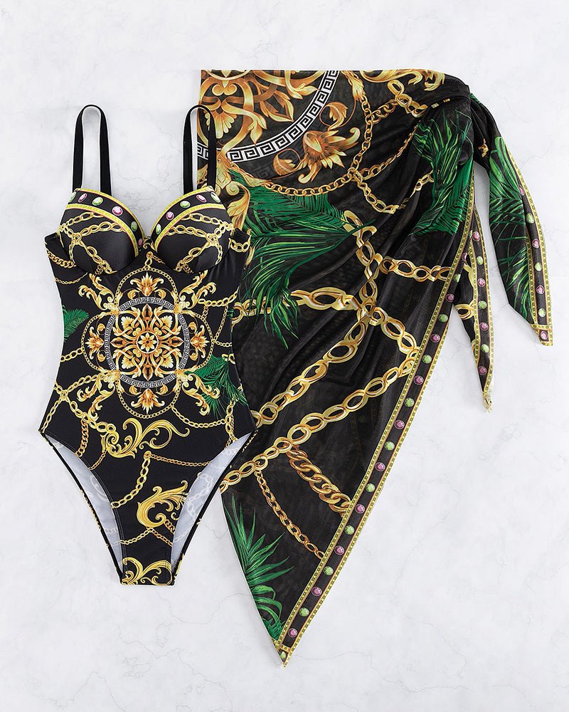Women's Swimsuit and Sarong Set