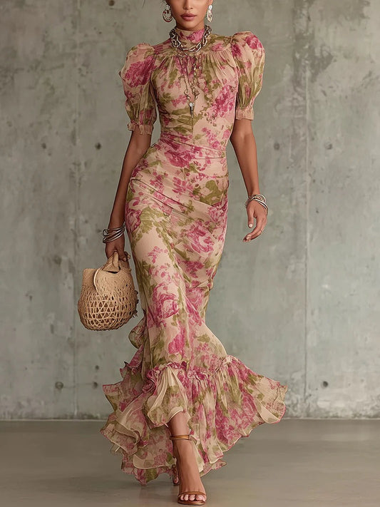 Floral Wedding Guest Maxi Dress