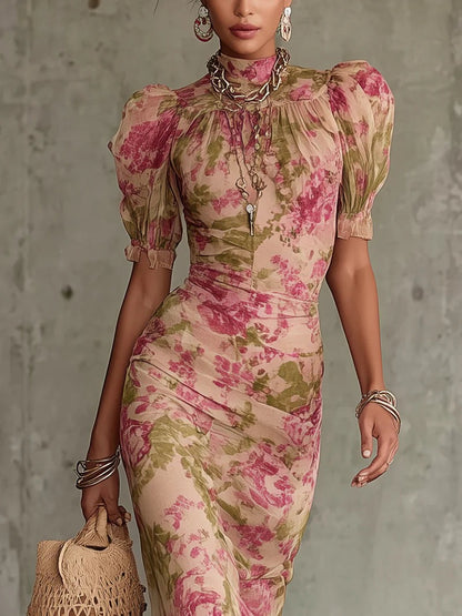 Floral Wedding Guest Maxi Dress