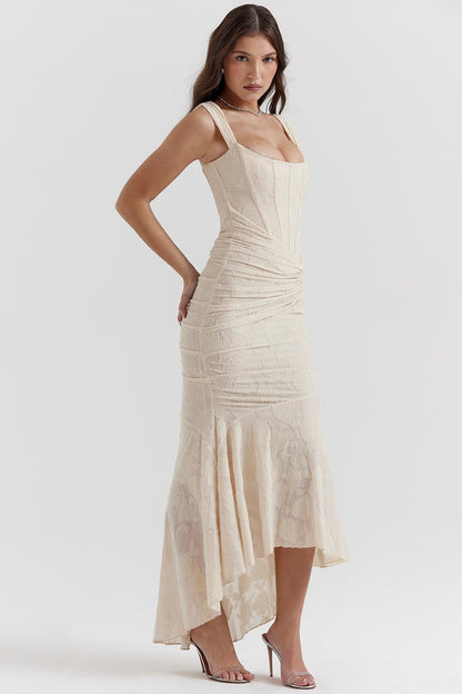 Lace Bodycon Midi Dress