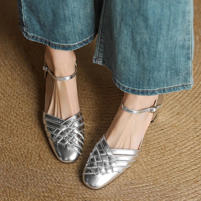 Women's Ankle Strap Block Heel Sandals