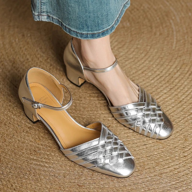 Women's Ankle Strap Block Heel Sandals