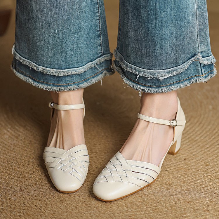 Women's Ankle Strap Block Heel Sandals