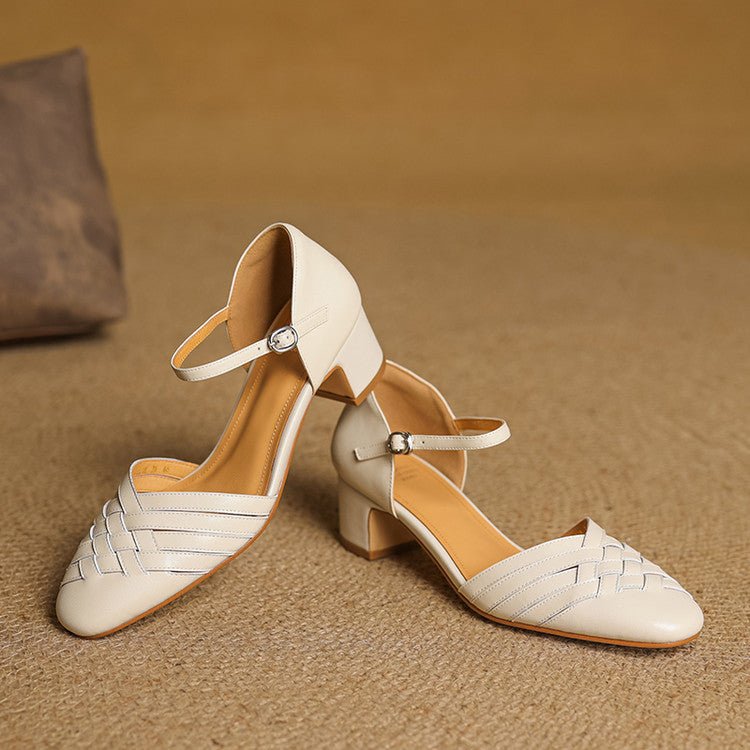 Women's Ankle Strap Block Heel Sandals
