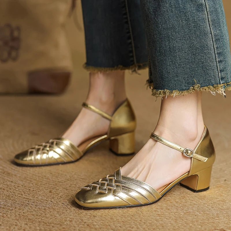 Women's Ankle Strap Block Heel Sandals