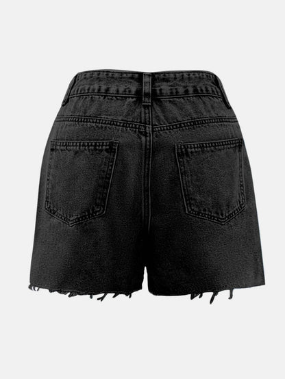 High Waisted Denim Skort
