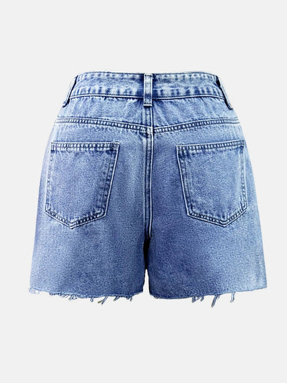 High Waisted Denim Skort