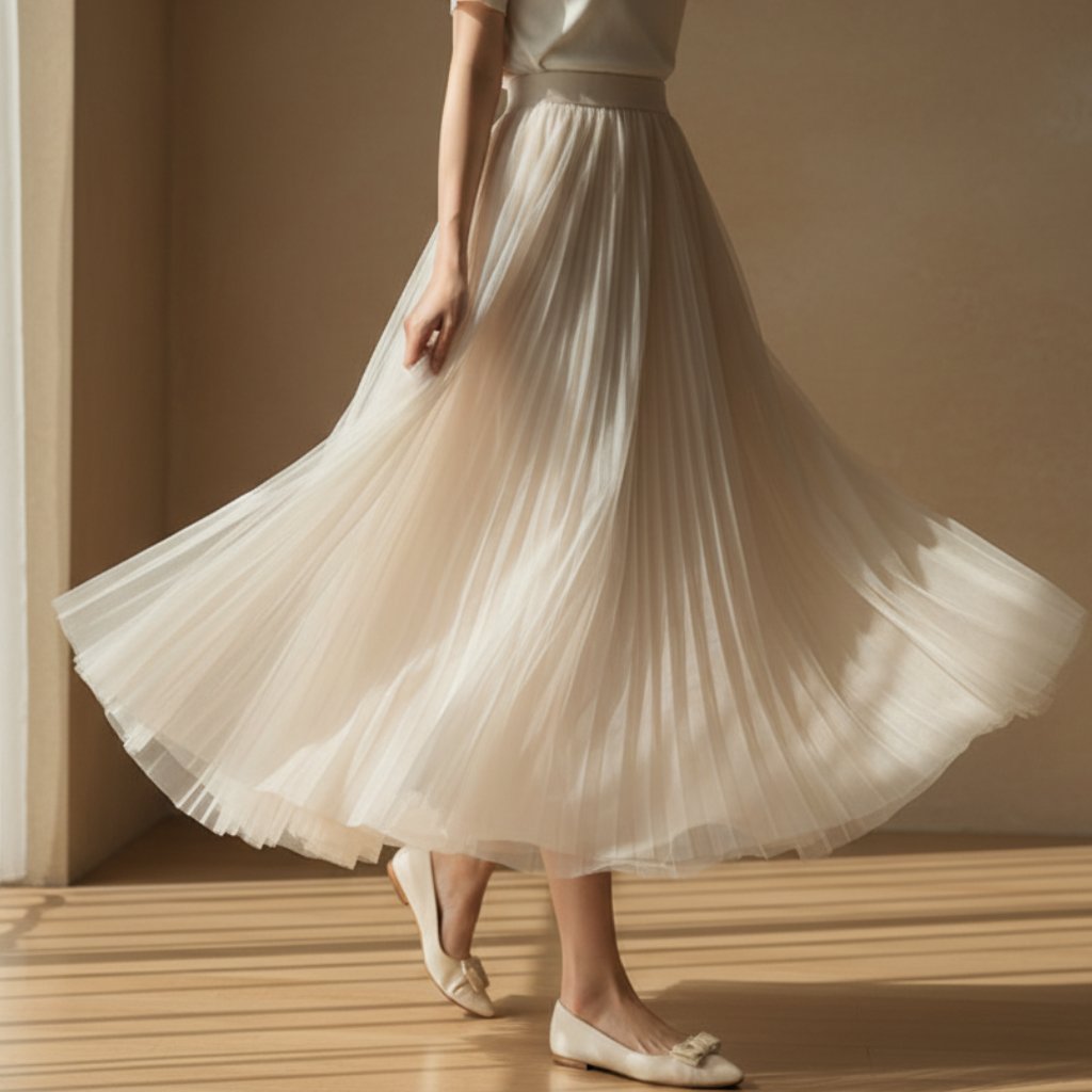 Women's Pleated Maxi Skirt
