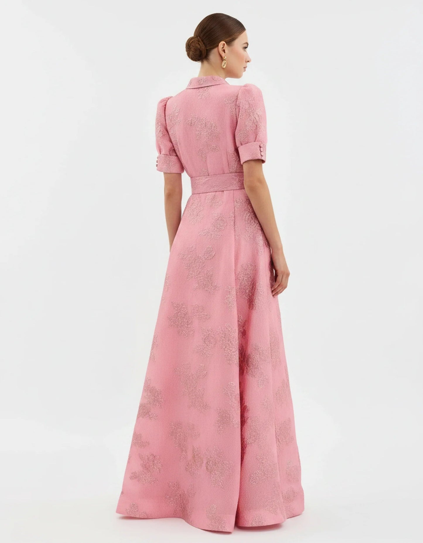Formal Puff Sleeve Maxi Dress