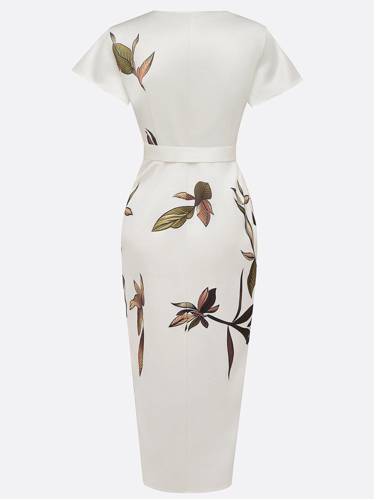 Floral Wrap Midi Dress