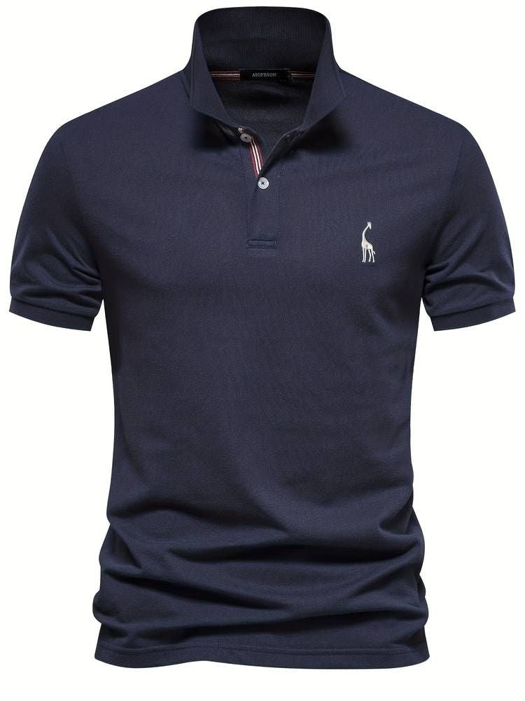 Short Sleeve Polo Shirt - Dark Blue