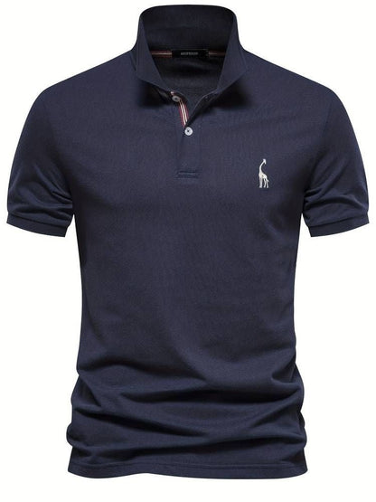 Short Sleeve Polo Shirt - Dark Blue