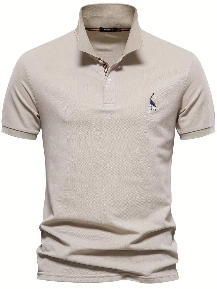 Short Sleeve Polo Shirt - Beige