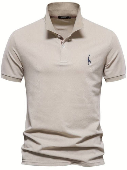 Short Sleeve Polo Shirt - Beige