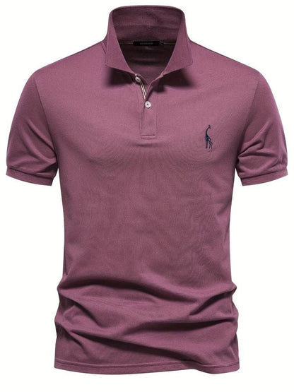 Short Sleeve Polo Shirt - Bordeaux Red