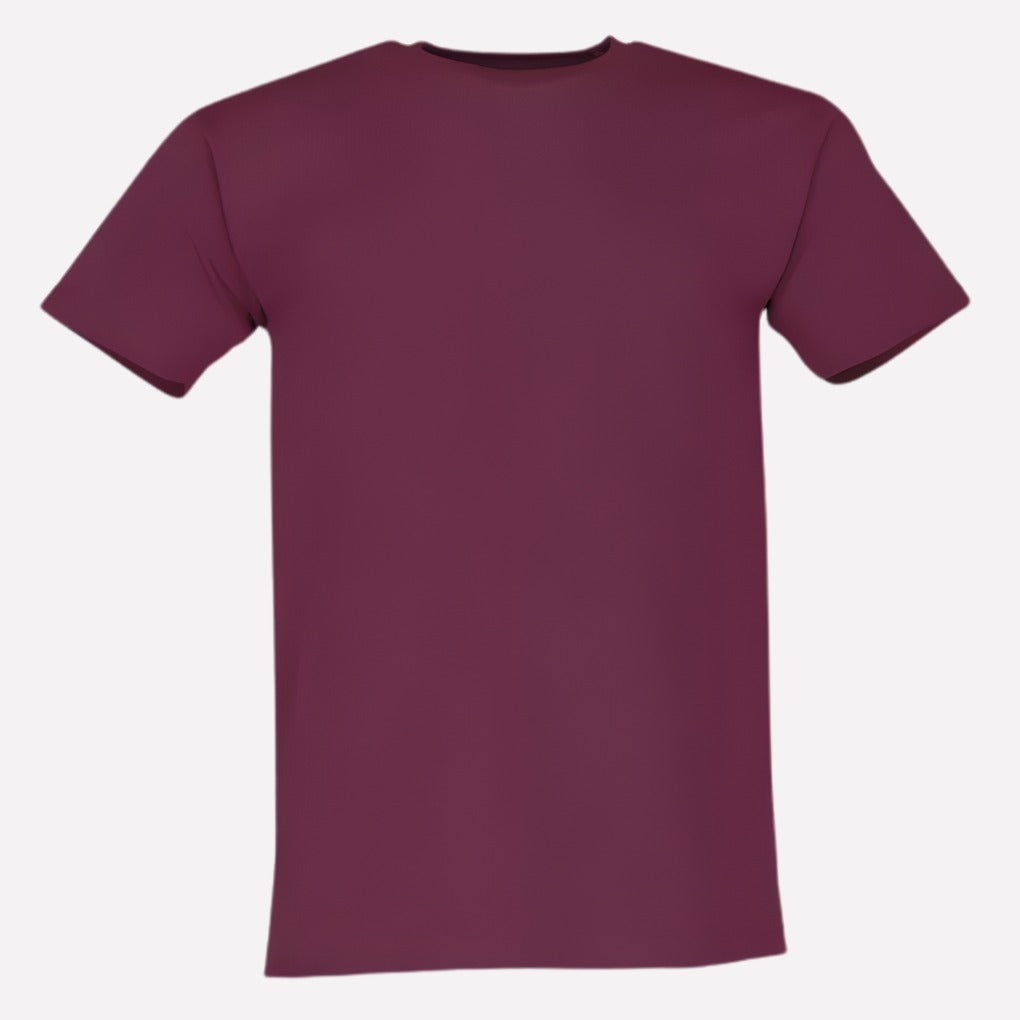Crew Neck T Shirt - Burgundy