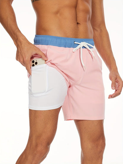 Quick Dry Swim Trunks - Pink