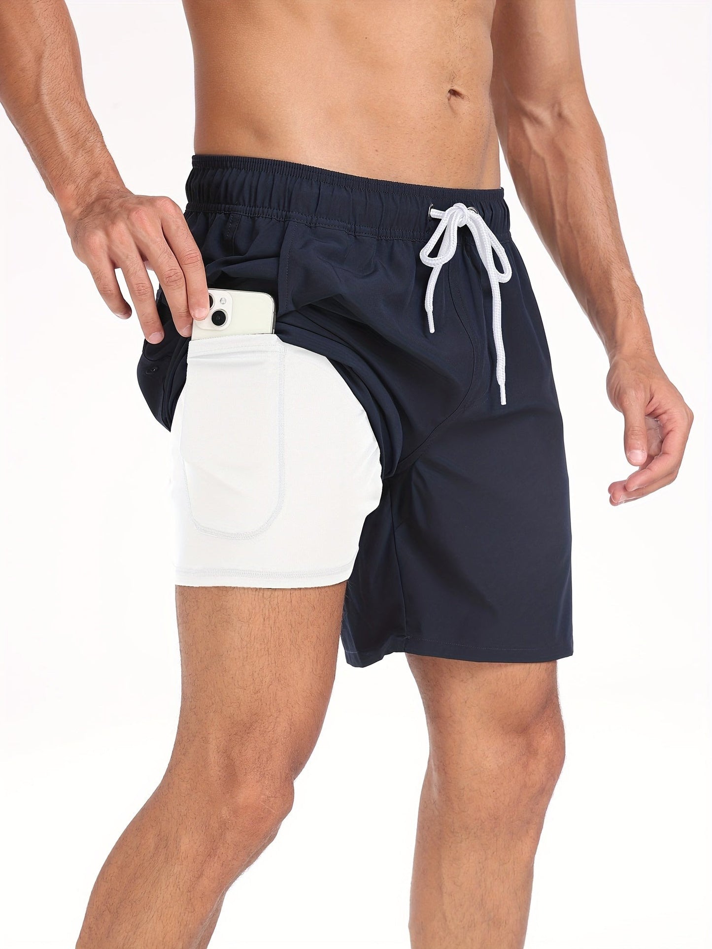 Quick Dry Swim Trunks - Light Gray