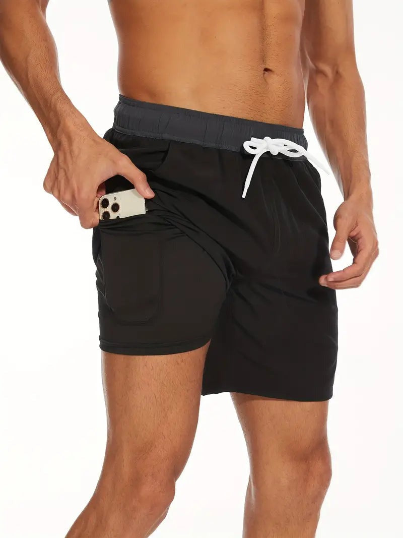 Quick Dry Swim Trunks - Blue