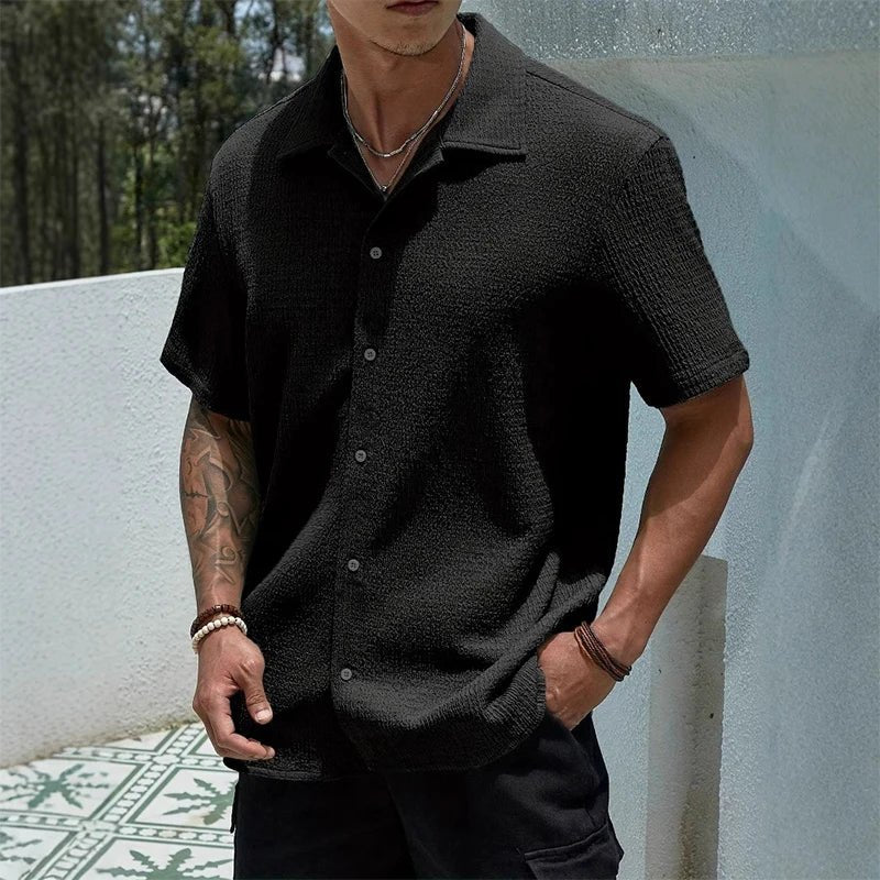 Men's Short-Sleeve Shirt - Black