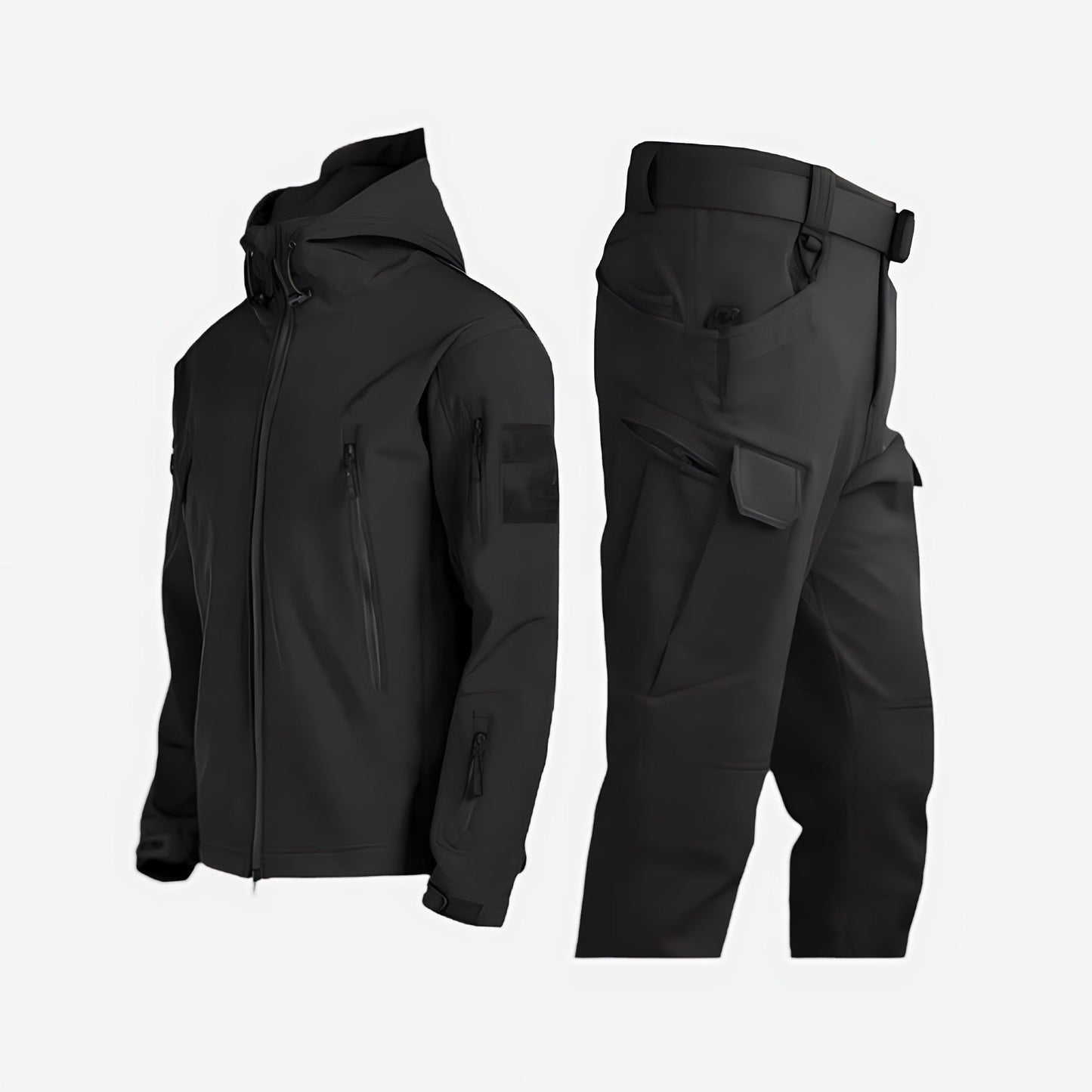 Waterproof Rain Suit Two Piece Set - Black