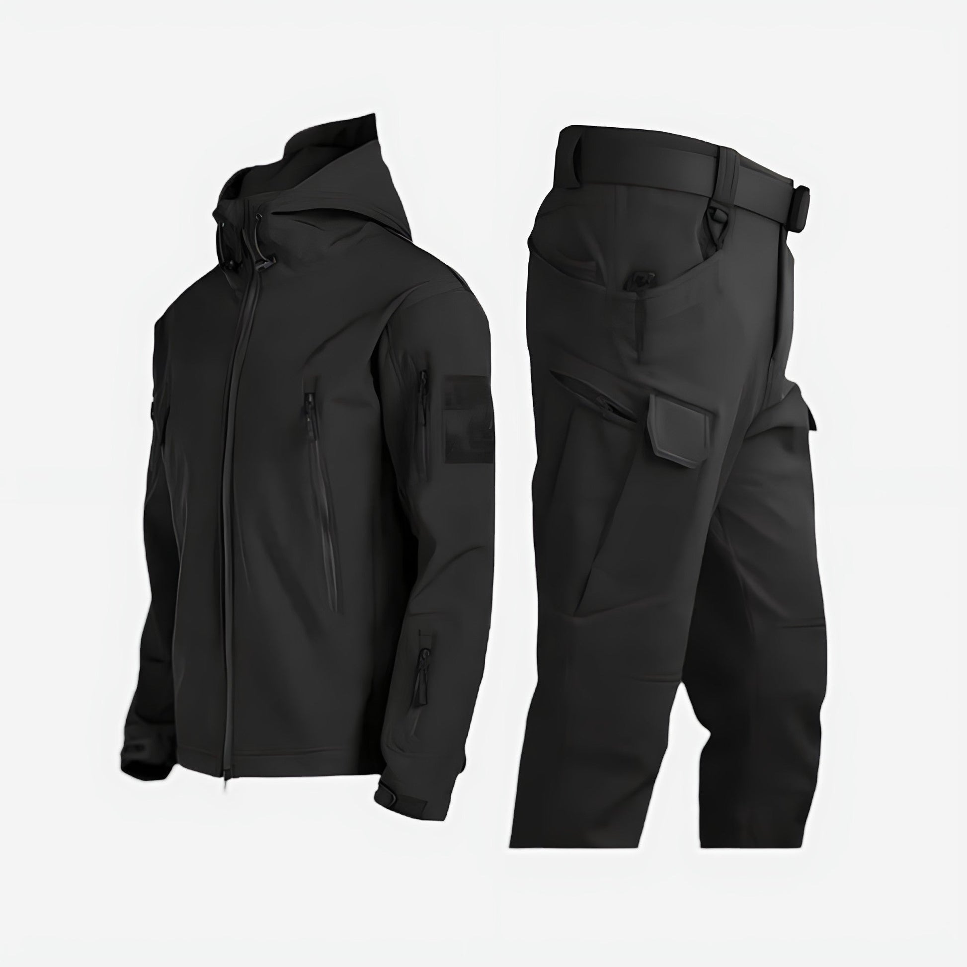 Waterproof Rain Suit Two Piece Set - Black