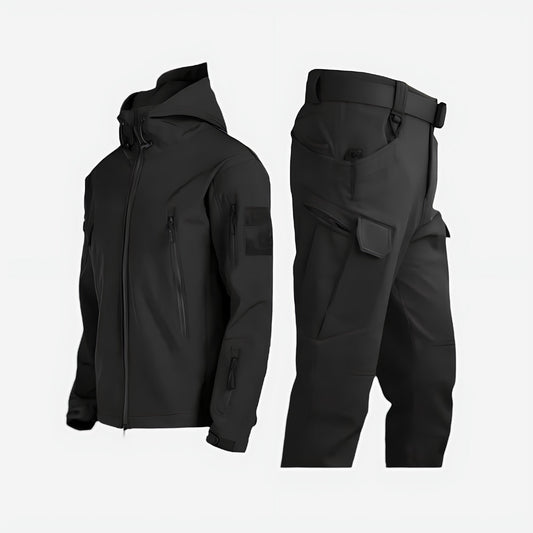 Waterproof Rain Suit Two Piece Set - Black
