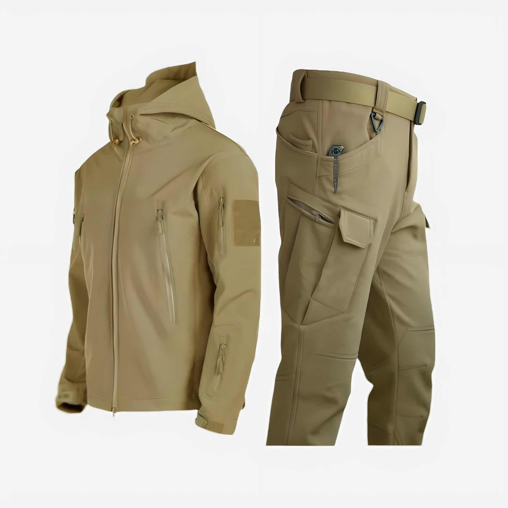 Waterproof Rain Suit Two Piece Set - Khaki