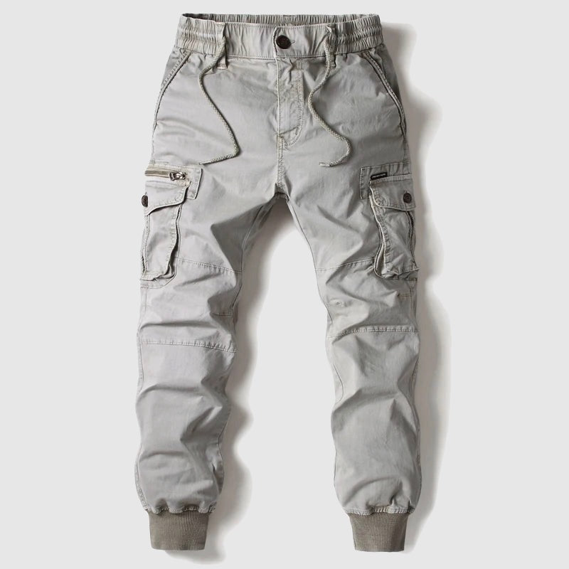 Casual Cargo Jogger Pants - Grey