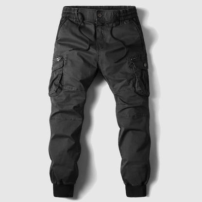 Casual Cargo Jogger Pants - Black