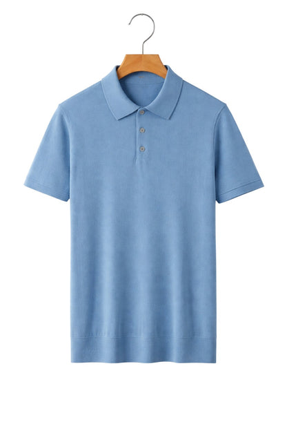 Short Sleeve Polo Shirt - Skyblue
