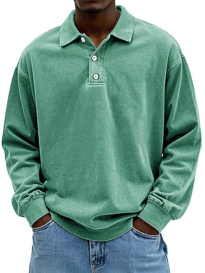 Long Sleeve Polo Shirt - Green