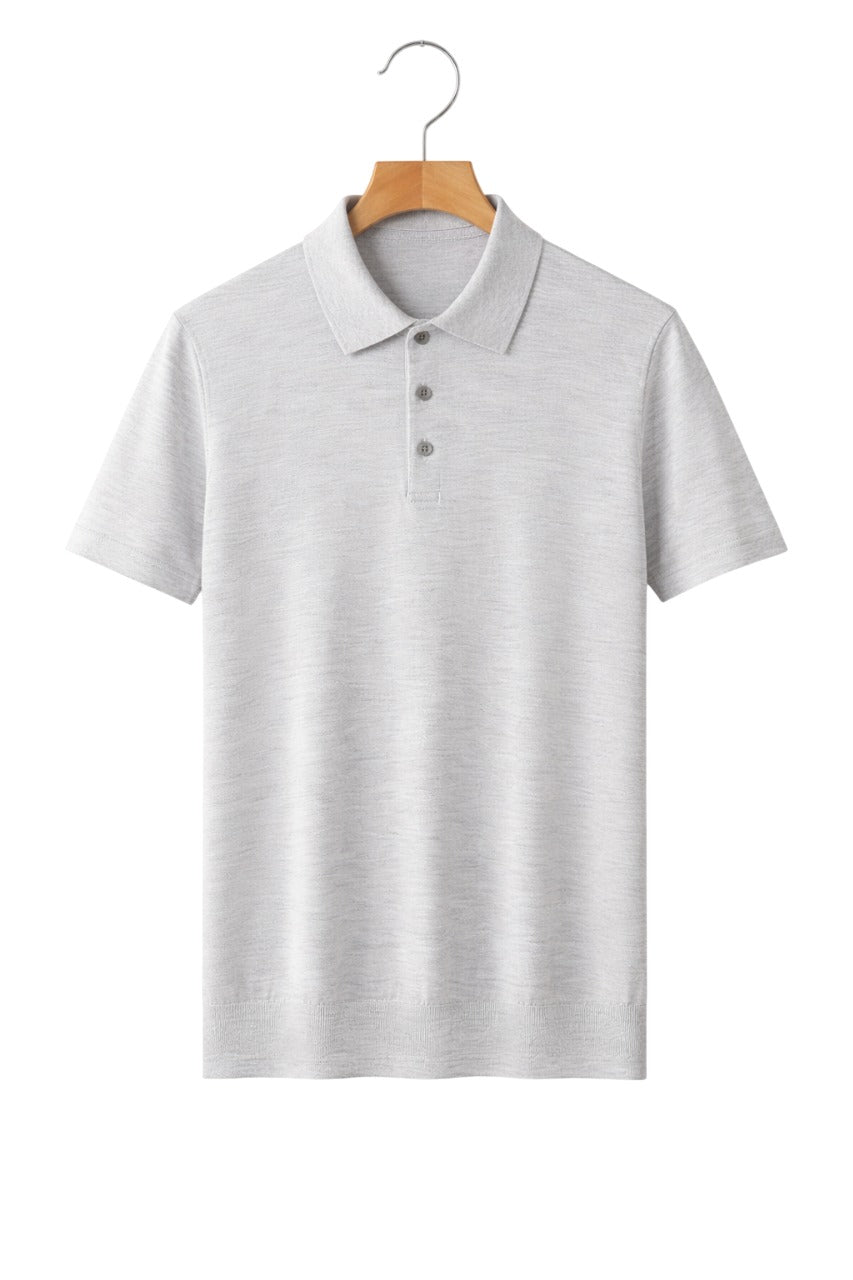 Short Sleeve Polo Shirt - Stone Grey