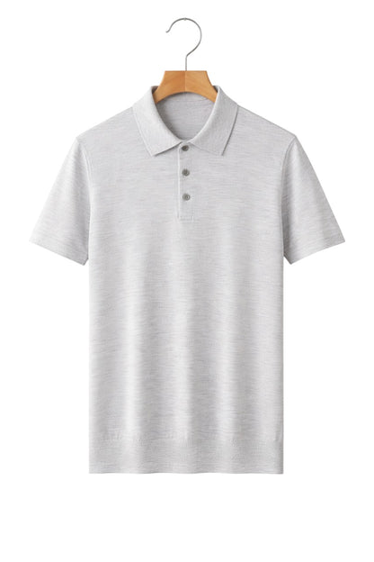 Short Sleeve Polo Shirt - Stone Grey