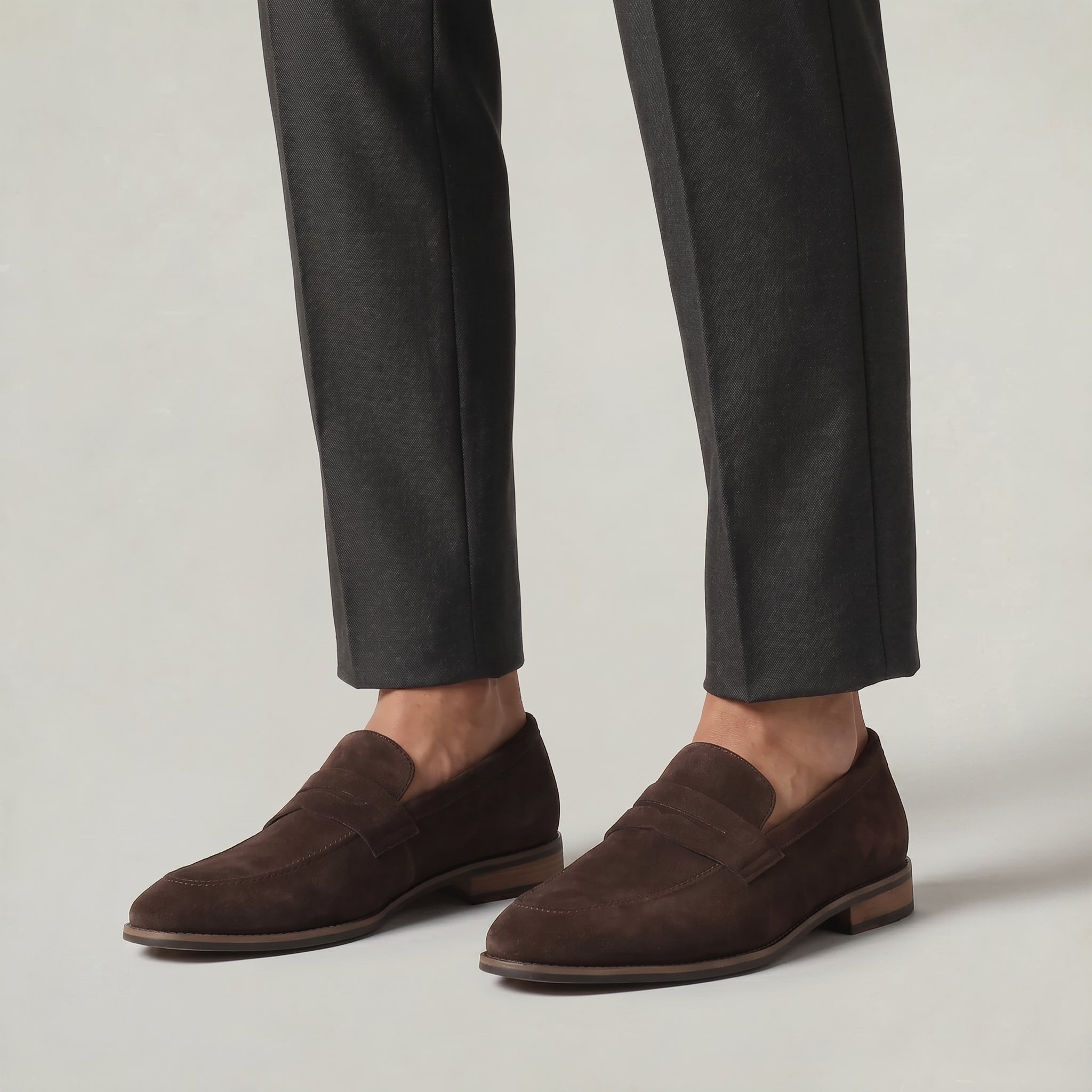 Men's Suede Penny Loafers