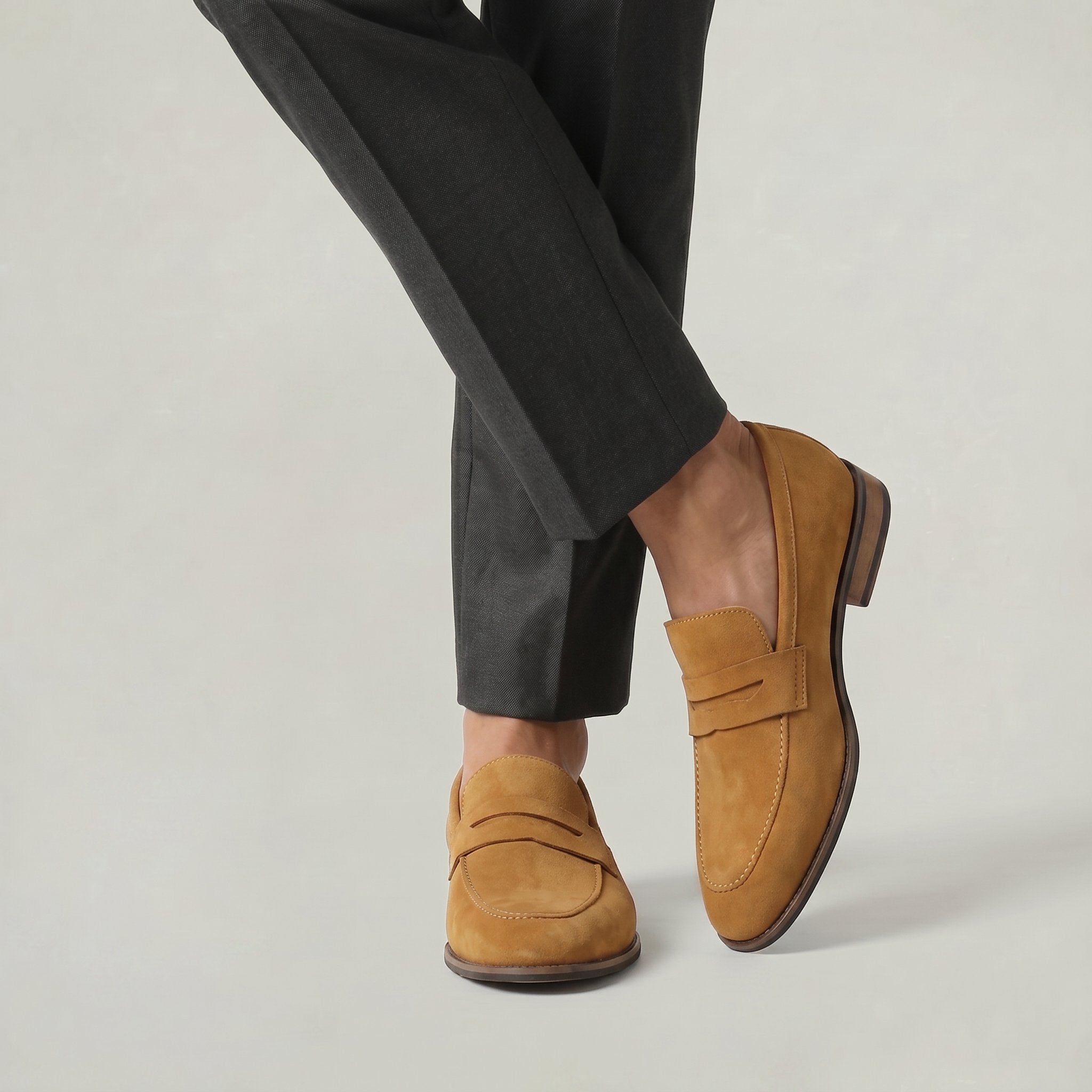 Men's Suede Penny Loafers