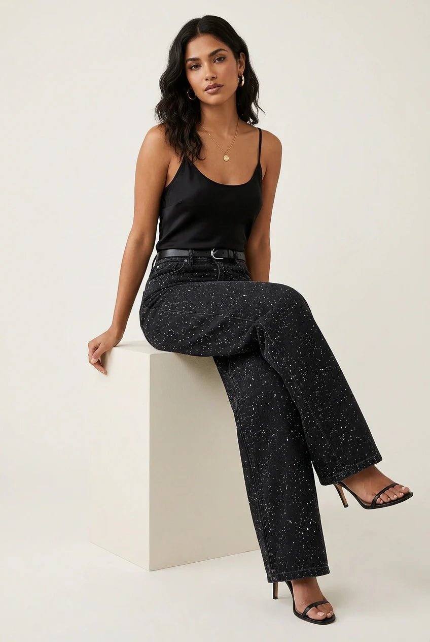 Women's High-Waisted Wide-Leg Jeans
