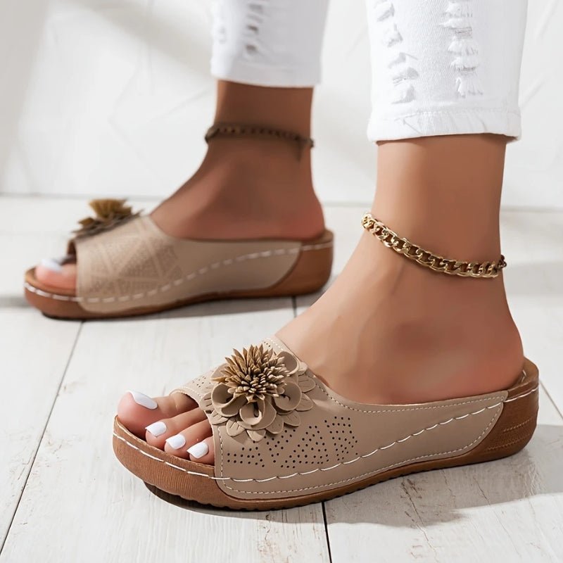 Women's Floral Wedge Sandals